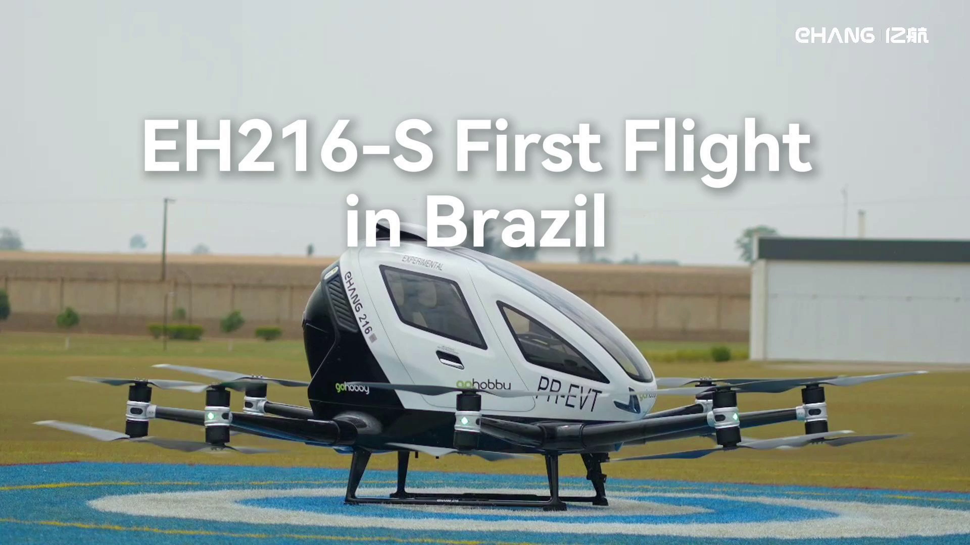 EH216-S Pilotless eVTOL Completes First Flight in Brazil